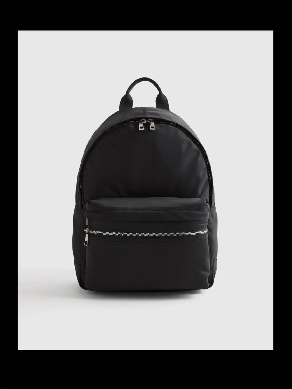 Quince Revive Unisex Black Nylon Daypack Backpack . Size OS